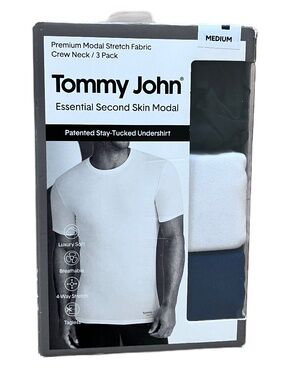 TOMMY JOHN Second Skin Modal 3-Pack Crew Neck Undershirt Size Medium NWT